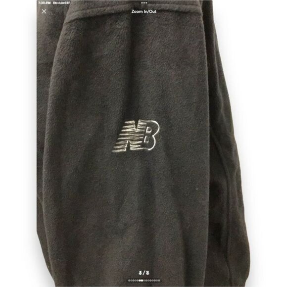 New Balance Mens Full Zip Active Lightweight Fleece Jacket, Black, size L - Picture 4 of 7